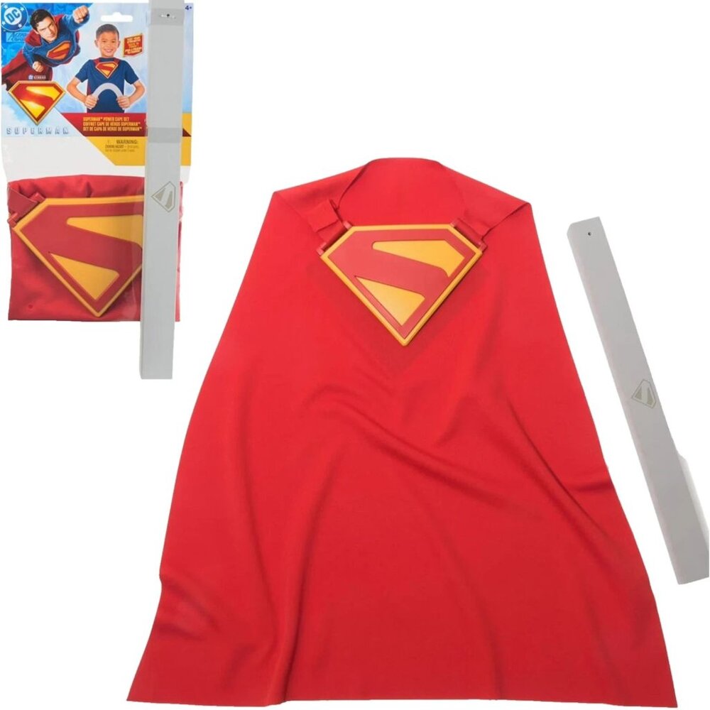 DC Comic Superman Power Cape Set KIDS Cosplay Red NEW